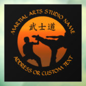 Martial Arts Karate Taekwondo Kung Fu Studio Owner Raamsticker (Vel 3)