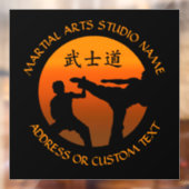 Martial Arts Karate Taekwondo Kung Fu Studio Owner Raamsticker (Vel 2)