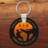 Martial Arts Karate Taekwondo Kung Fu Studio Owner Sleutelhanger (Voorkant)