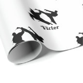 Martial Arts Karate Taekwondo Muay Thai Boys Naam Cadeaupapier (Rol Hoek)