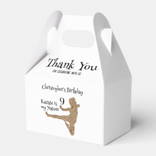 Martial Arts Karate Verjaardag Dank u Favor Box Bedankdoosjes (Achterkant)