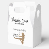 Martial Arts Karate Verjaardag Dank u Favor Box Bedankdoosjes (Geopend)