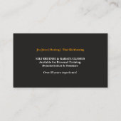 Martial Arts Karate Visitekaartje (Achterkant)