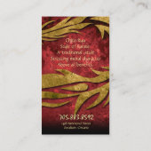 Martial Arts Karate Visitekaartje Golden Dragon (Achterkant)