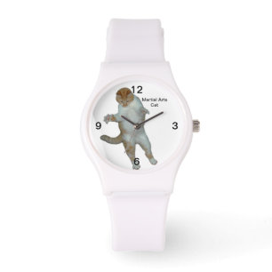 Martial Arts kattenhorloge Horloge