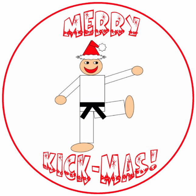 Martial Arts Kerstversiering Fotobeeldje Ornament (Voorkant)