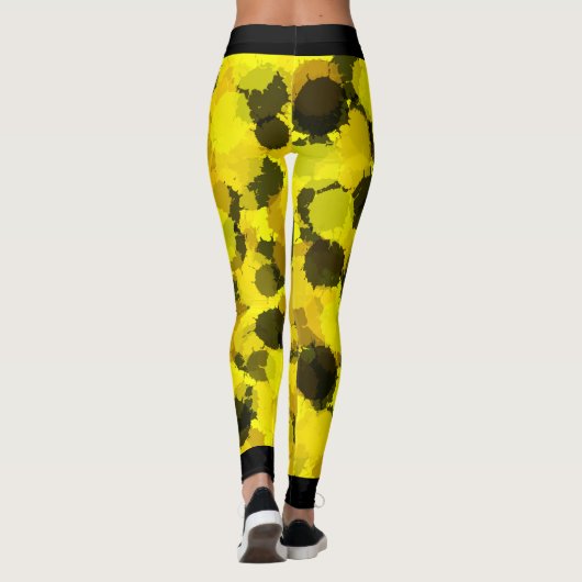 Martial Arts Kickboxing Daisy Theme Leggings (Achterkant)