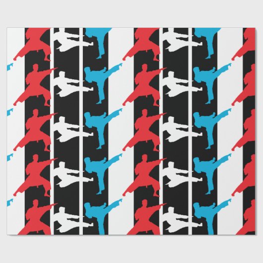 Martial Arts Kicks Cadeaupapier (Vlak)