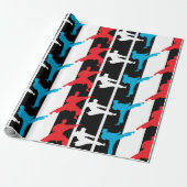 Martial Arts Kicks Cadeaupapier (Uitgerold)