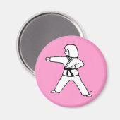 Martial Arts Kind 2 roze magneet (Voorkant / Achterkant)