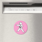 Martial Arts Kind 2 roze magneet (Insitu (Vaatwasser))
