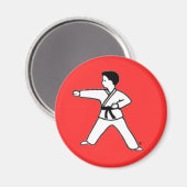 Martial Arts Kind 3 rode magneet (Voorkant / Achterkant)