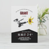Martial Arts Kung Fu Karate Birthday Uitnodiging (Staand voorkant)
