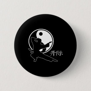 Martial Arts Lance Symbool Karate Kick Fighter Wes Ronde Button 5,7 Cm