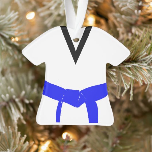 Martial Arts Lichtblauwe riem Uniform Ornament (Boom)