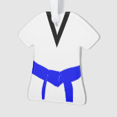 Martial Arts Lichtblauwe riem Uniform Ornament (voorkant)