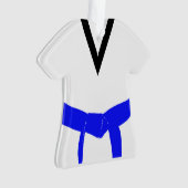 Martial Arts Lichtblauwe riem Uniform Ornament (voorkant)
