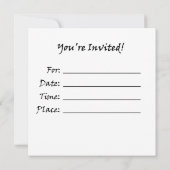 Martial Arts Lightning Invitations Kaart (Achterkant)