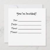 Martial Arts Lightning Invitations Kaart (Achterkant)