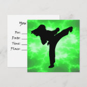 Martial Arts Lightning Invitations Kaart (Voorkant / Achterkant)