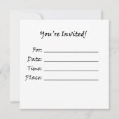 Martial Arts Lightning Invitations Kaart (Achterkant)