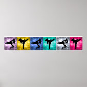 Martial Arts Lightning Wall Border Poster (Voorkant)
