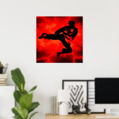 Martial Arts man Red Lightning poster (Thuiskantoor)