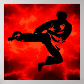 Martial Arts man Red Lightning poster (Voorkant)