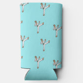 Martial arts master patroon op blauw seltzer blikjeskoeler (Achterkant)