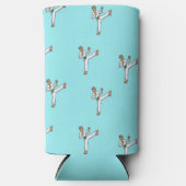 Martial arts master patroon op blauw seltzer blikjeskoeler (Voorkant)