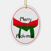 Martial Arts Merry Kick Mas Keramisch Ornament (Rechts)