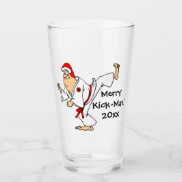 Martial Arts Merry Kick-Mas Kerstmis Glas