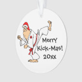 Martial Arts Merry Kick-Mas Kerstmis Ornament (voorkant)