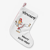 Martial Arts Merry Kick-Mas Kleine Kerstsok (Voorkant (Hangend))