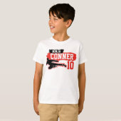 Martial Arts Ninja Warrior Thema Verjaardag Jongen T-shirt (Voorkant volledig)