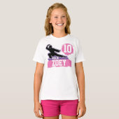 Martial Arts Ninja Warrior Thema Verjaardag Meisje T-shirt (Voorkant volledig)