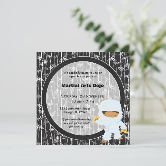 Martial Arts Open Huis Kaart (Staand voorkant)