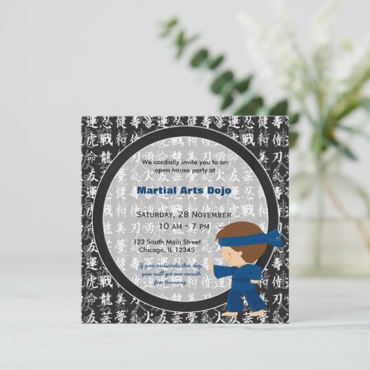 Martial Arts Open Huis Kaart (Staand voorkant)