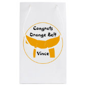 Martial Arts Oranje Belt gefeliciteerd Klein Cadeauzakje (Achterkant)