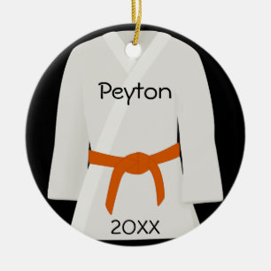 Martial Arts Oranje Belt Ornament
