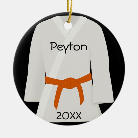 Martial Arts Oranje Belt Ornament (Voorkant)