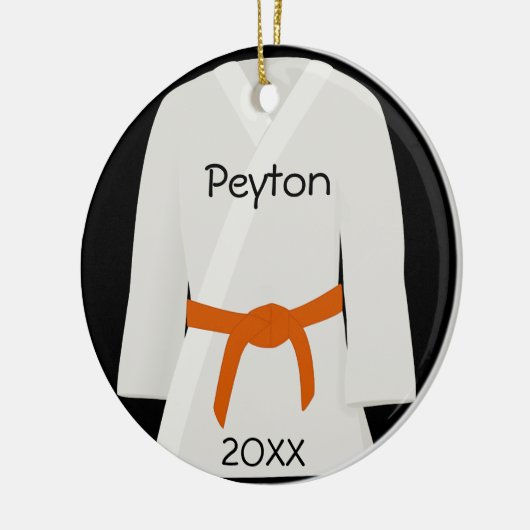 Martial Arts Oranje Belt Ornament (Links)