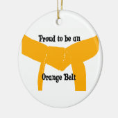 Martial Arts Oranje Belt Pride Keramisch Ornament (Links)