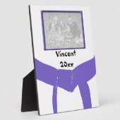 Martial Arts Paars Belt Foto Keepomwille Fotoplaat (Zijkant)