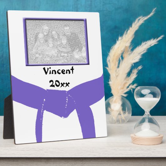 Martial Arts Paars Belt Foto Keepomwille Fotoplaat (Zijkant)