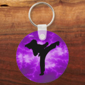 Martial Arts Paars Lightning Girl Sleutelhanger (Voorkant)
