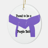 Martial Arts Paarse Belt Pride Keramisch Ornament (Links)