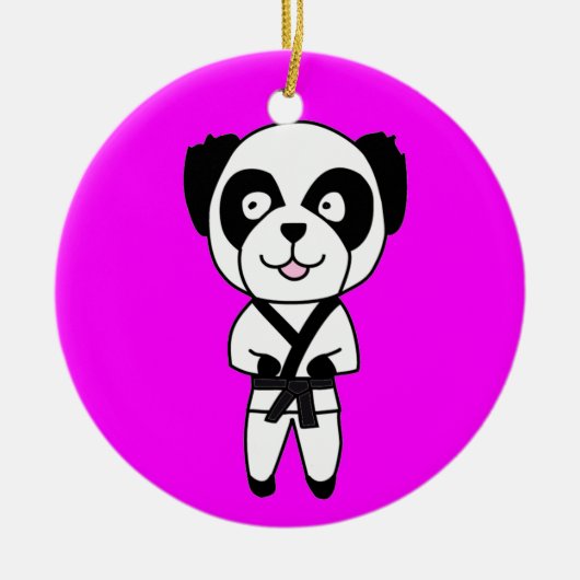 Martial Arts Panda Beer Ornament (Voorkant)