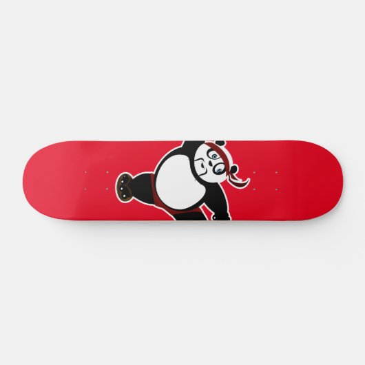 Martial Arts Panda - Rood Persoonlijk Skateboard (Horizontaal)