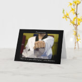 Martial Arts Perseverance Inspirerend Kaart (Gele Bloem)